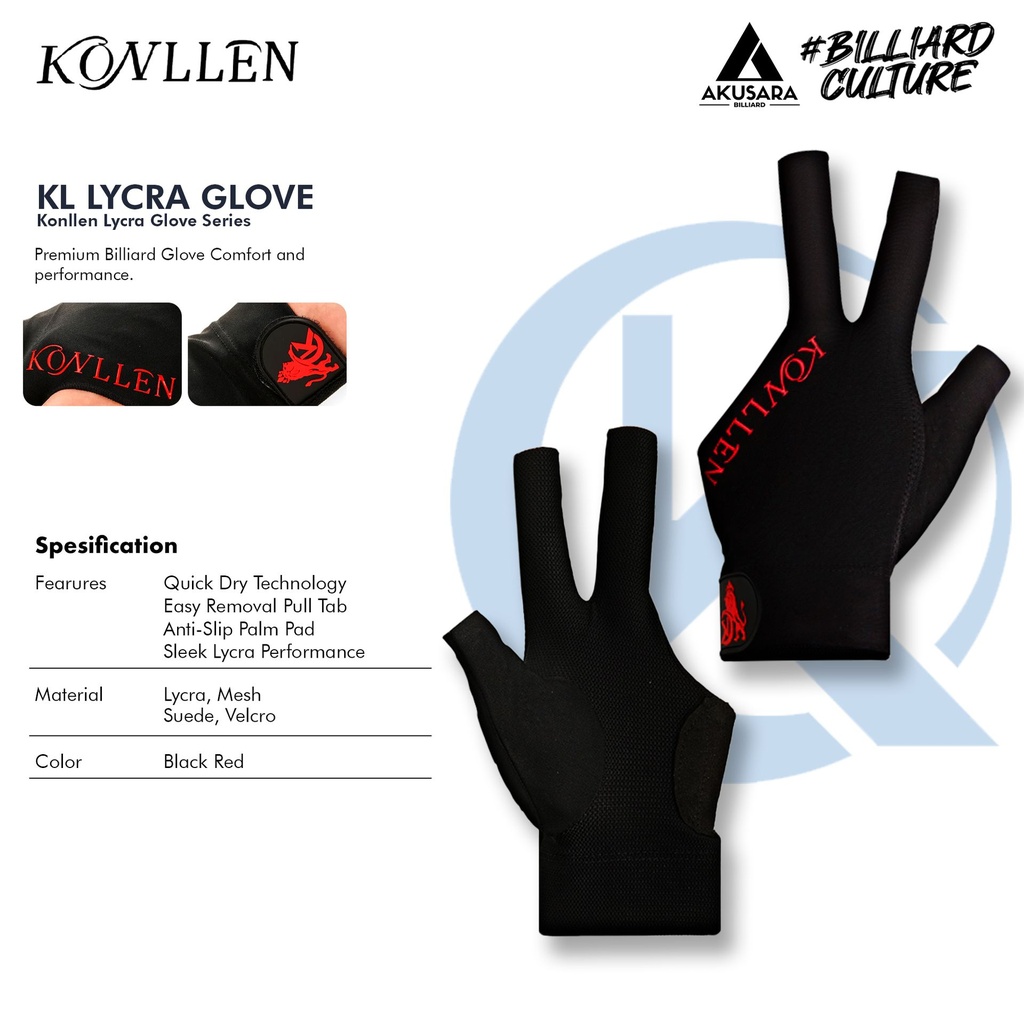 Glove Konllen Pro - Black Red L