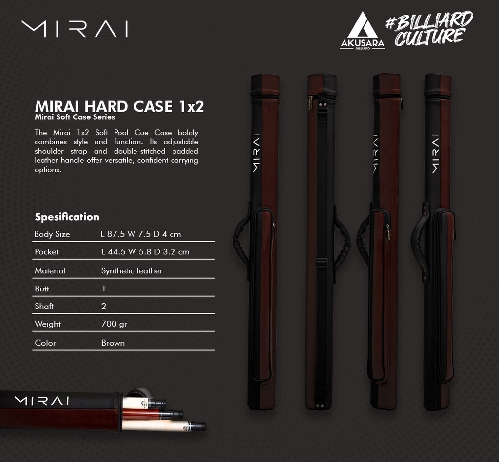 HARD CASE MIRAI 1X2 BROWN