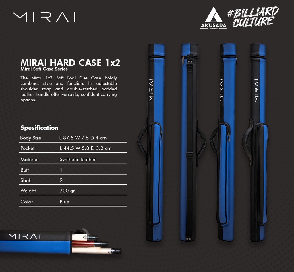 HARD CASE MIRAI 1X2 BLUE