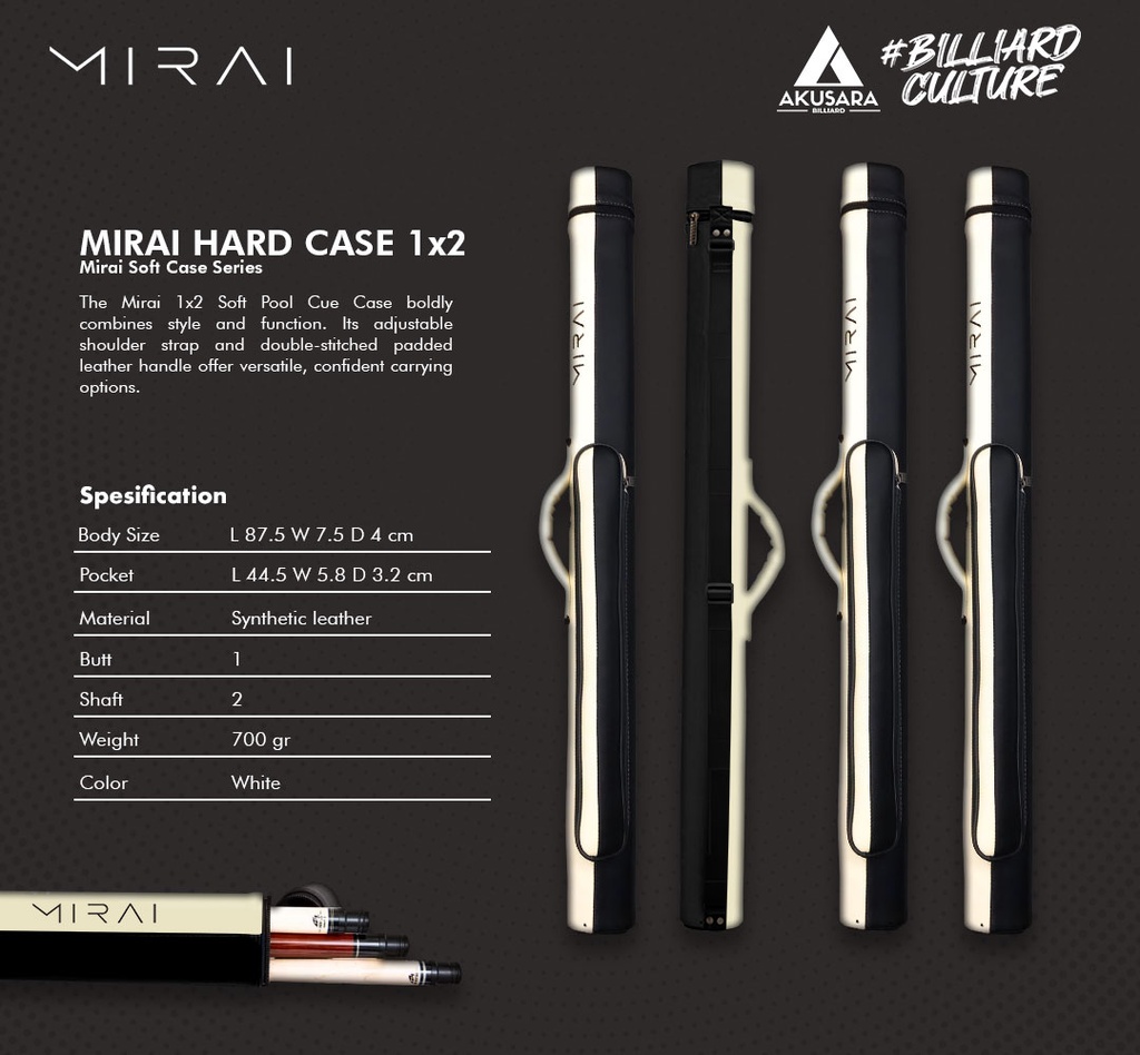 HARD CASE MIRAI 1X2 WHITE