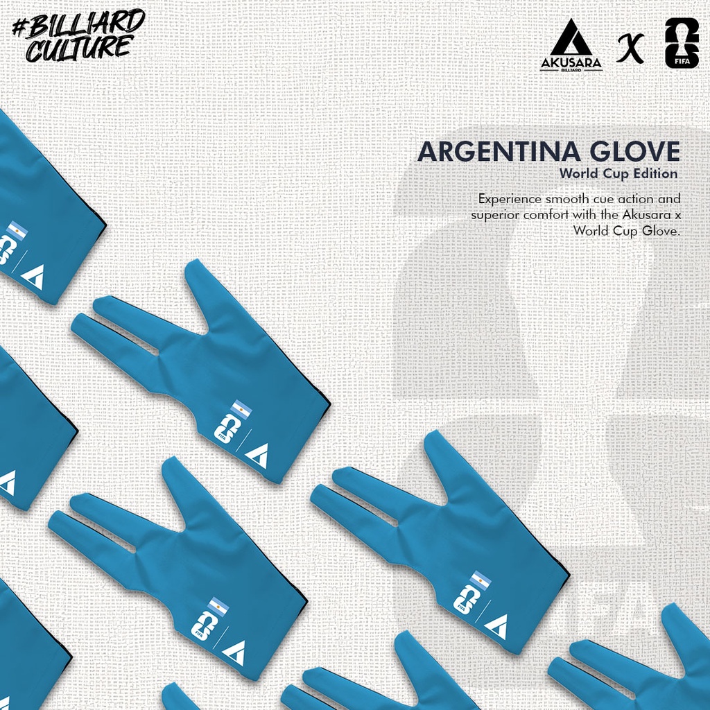 Glove Billiard Akusara X World Cup Edition - Argentina