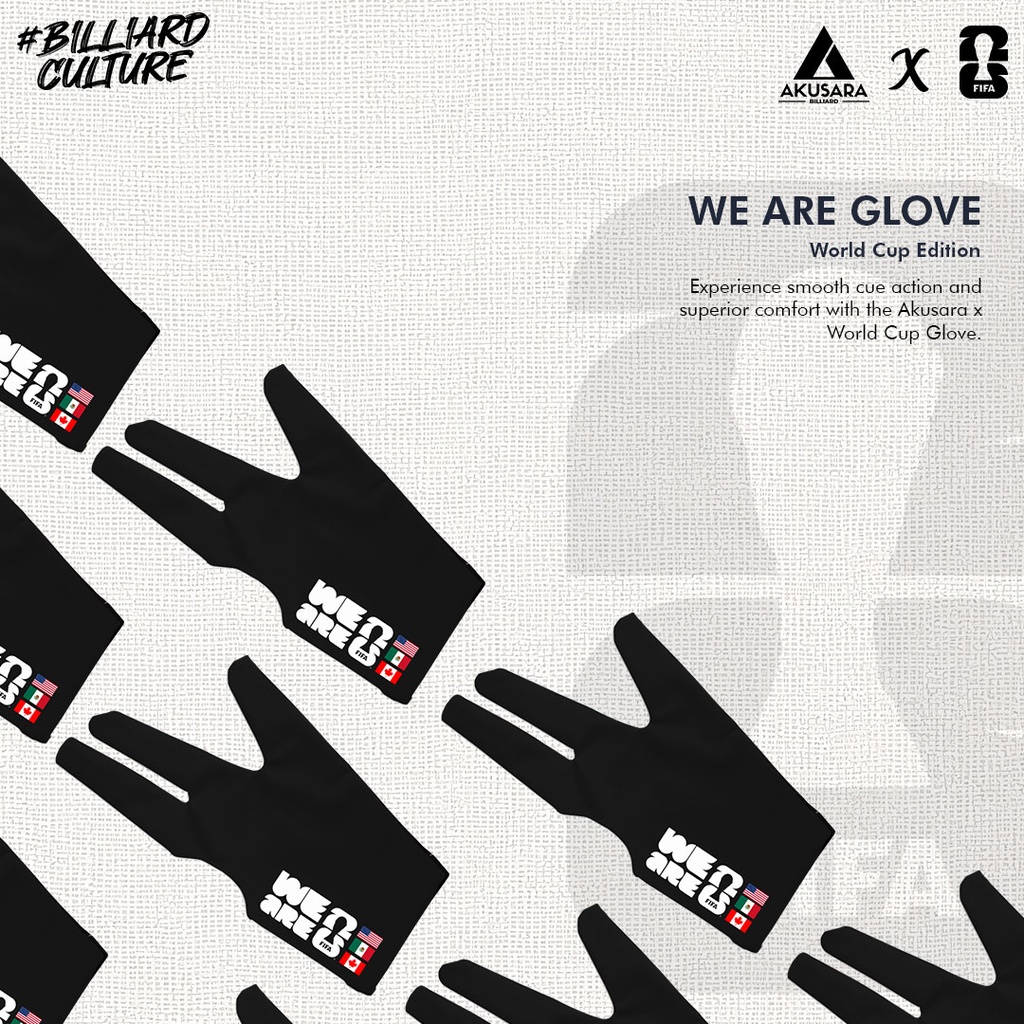 Glove Billiard Akusara X World Cup Edition - WE ARE FIFA