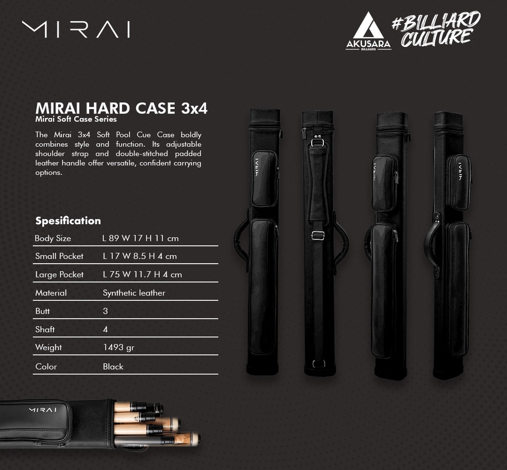 HARD CASE MIRAI 3X4 BLACK