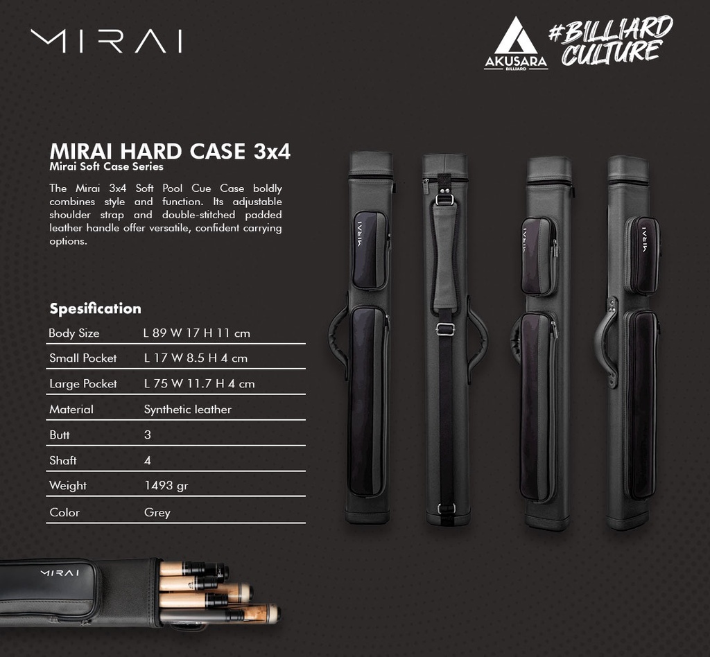 CASE MIRAI 3X4 GREY