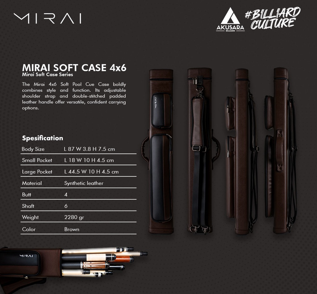 HARD CASE MIRAI 4X6 BROWN