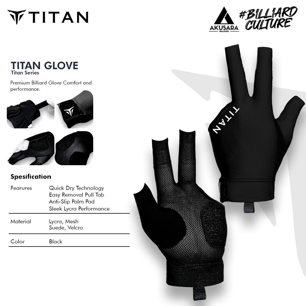 GLOVE TITAN ESSENTIAL BLACK-XS