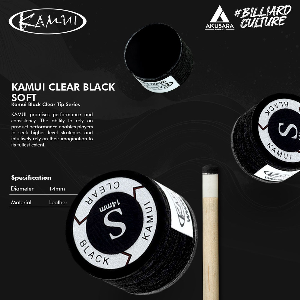 Tip Kamui Black Clear - Soft